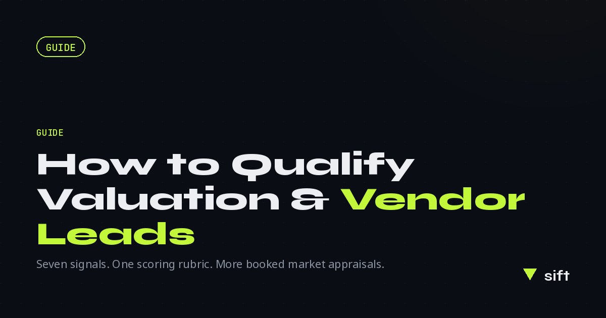How to Qualify Valuation & Vendor Leads (UK)