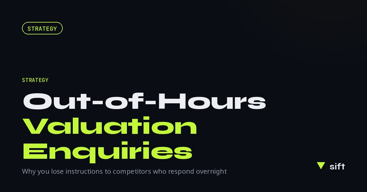 Out-of-Hours Valuation Enquiries: Why You Lose Instructions Overnight