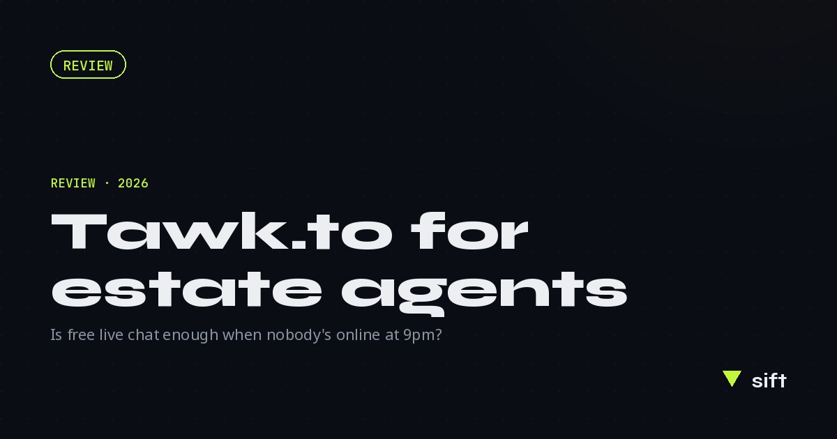 Tawk.to for Estate Agents UK (2026): Is Free Live Chat Enough?